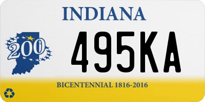 IN license plate 495KA