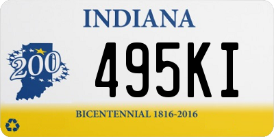 IN license plate 495KI