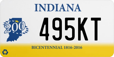 IN license plate 495KT