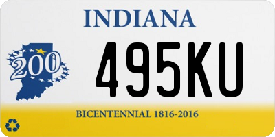 IN license plate 495KU