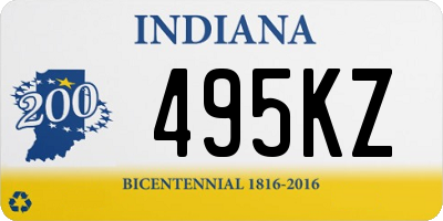 IN license plate 495KZ