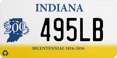 IN license plate 495LB
