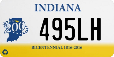 IN license plate 495LH