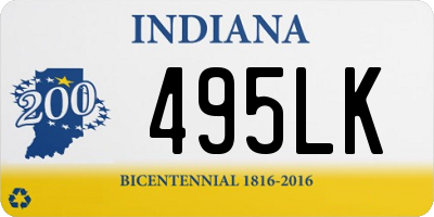 IN license plate 495LK