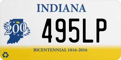 IN license plate 495LP