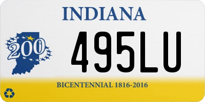 IN license plate 495LU