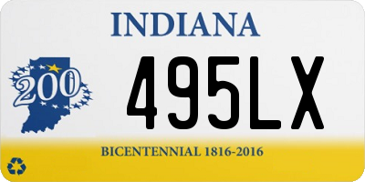 IN license plate 495LX