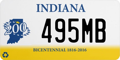 IN license plate 495MB