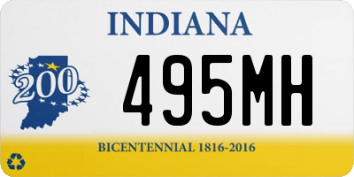 IN license plate 495MH