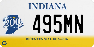 IN license plate 495MN