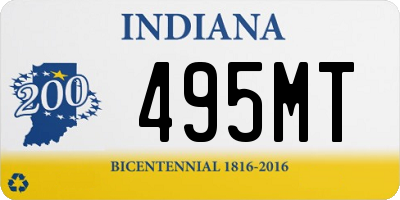 IN license plate 495MT