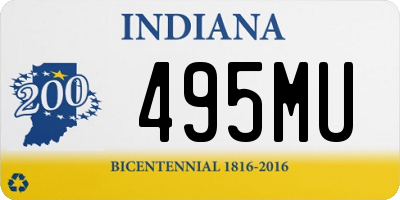 IN license plate 495MU