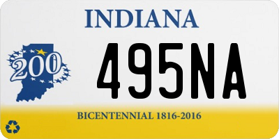 IN license plate 495NA