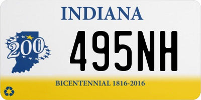IN license plate 495NH