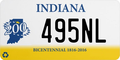 IN license plate 495NL