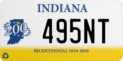 IN license plate 495NT