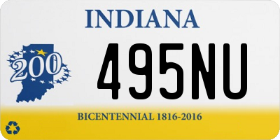 IN license plate 495NU