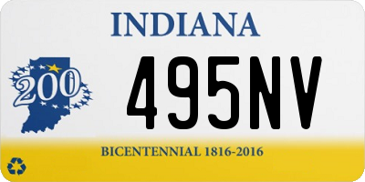 IN license plate 495NV