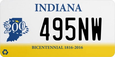 IN license plate 495NW