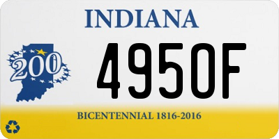 IN license plate 495OF