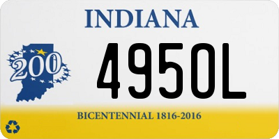 IN license plate 495OL