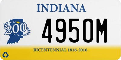 IN license plate 495OM