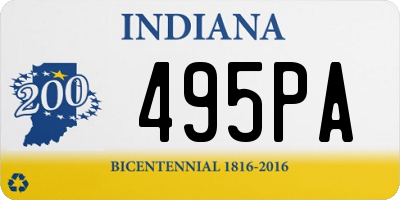 IN license plate 495PA