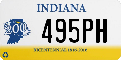 IN license plate 495PH