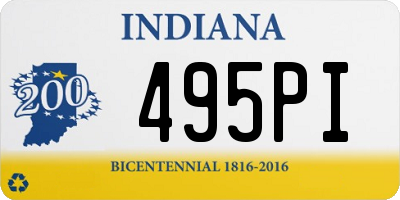 IN license plate 495PI