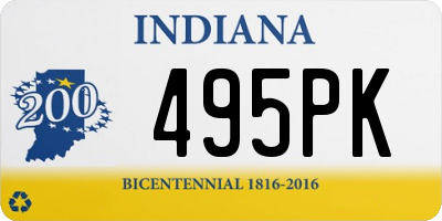 IN license plate 495PK