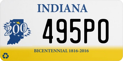 IN license plate 495PO