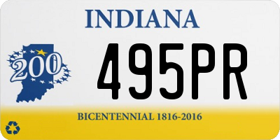 IN license plate 495PR