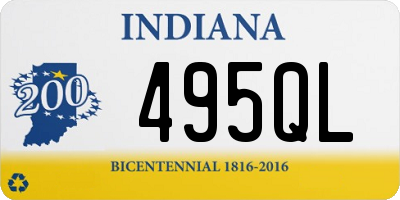 IN license plate 495QL