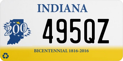 IN license plate 495QZ