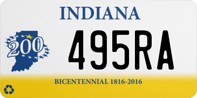 IN license plate 495RA