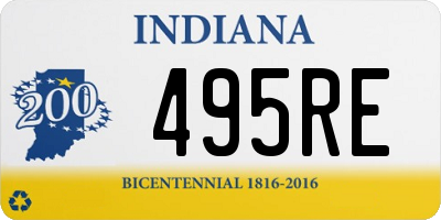 IN license plate 495RE