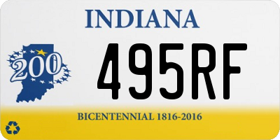 IN license plate 495RF