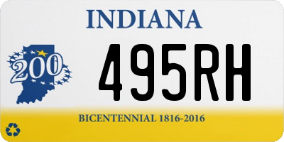 IN license plate 495RH