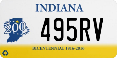 IN license plate 495RV