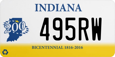 IN license plate 495RW