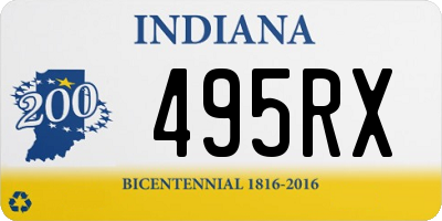 IN license plate 495RX