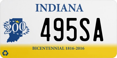 IN license plate 495SA