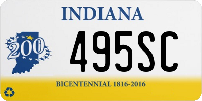 IN license plate 495SC