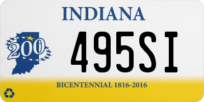 IN license plate 495SI