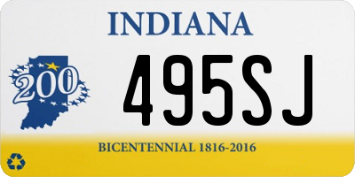 IN license plate 495SJ