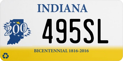 IN license plate 495SL