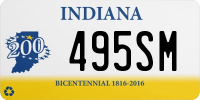 IN license plate 495SM