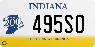 IN license plate 495SO