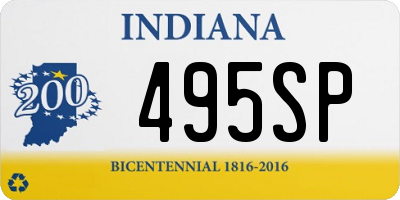 IN license plate 495SP