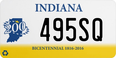 IN license plate 495SQ